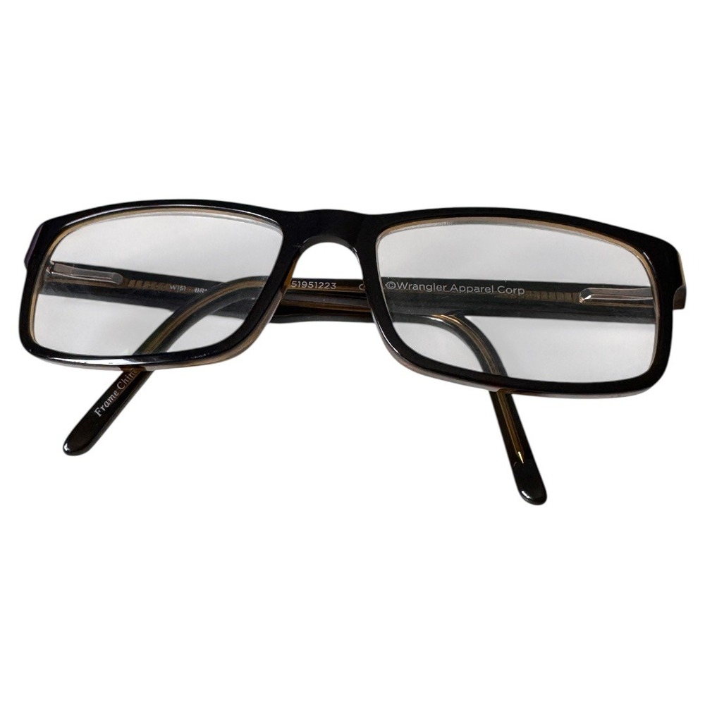 Wrangler Eyeglasses Frames Brown Rectangular Glasses Mens W151